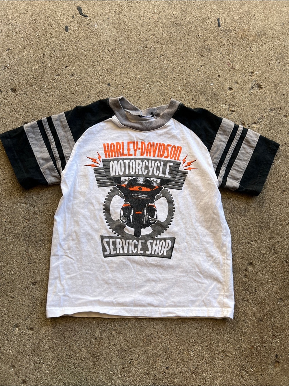 Harley Davidson motorcycle service shop shirt kids size small 5-6